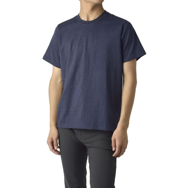 オーガニックコットン メンズ Tシャツ カットソー 半袖 丸首 クルーネック 綿100％ リブ エコ カジュアル シンプル ベーシック カラー E1X セール【パケ2】 | FLAG ON CREW | 08