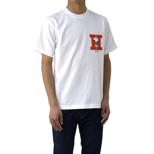 Tシャツ 半袖 クルーネック 綿100％ スヌーピー Hanes ヘインズ BEEFY-T コラボ 限定 厚手 肉厚 丈夫 タフ ユニセックス HM1-D003 H2B 爆買 セール【パケ1】 | BEEFY-T | 01