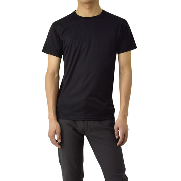 Hanes（ヘインズ） 吸汗速乾 Tシャツ メンズ クルーネック 2枚組 2P