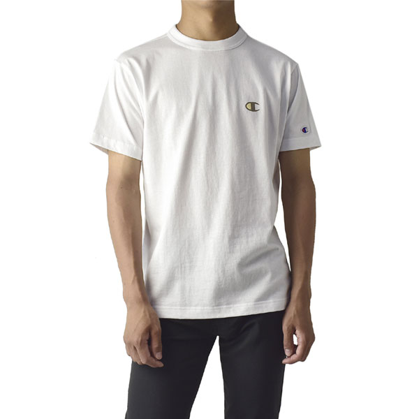 Champion チャンピオン メンズ クルーネック Tシャツ 丸首 半袖 綿100％ アメリカコッ...