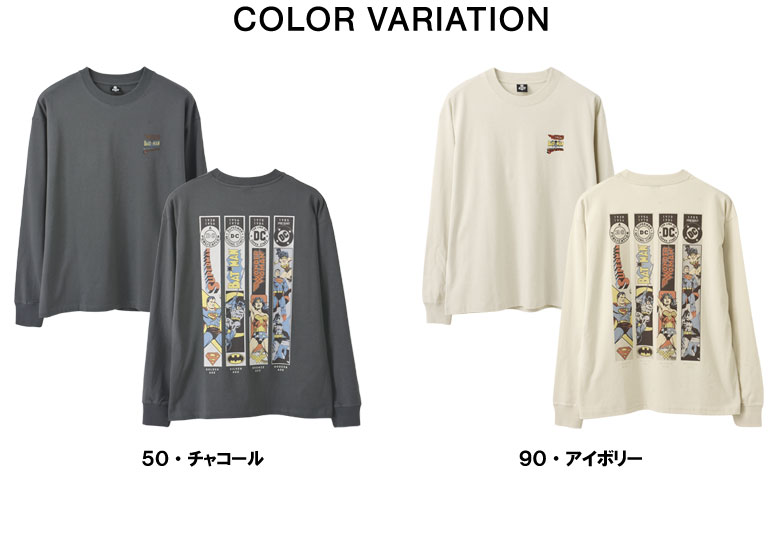 FLAG ON CREW Tシャツ 長袖 メンズ 綿100％ ロンT アメコミ DC