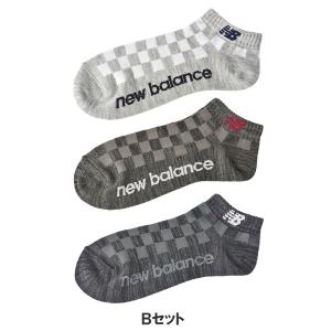 ニューバランス newbalance メンズ ショートソックス 3足組 靴下 3P スニーカーソック...