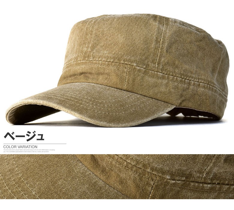 FLAG ON CREW ワークキャップ メンズ 帽子 ピグメント染め