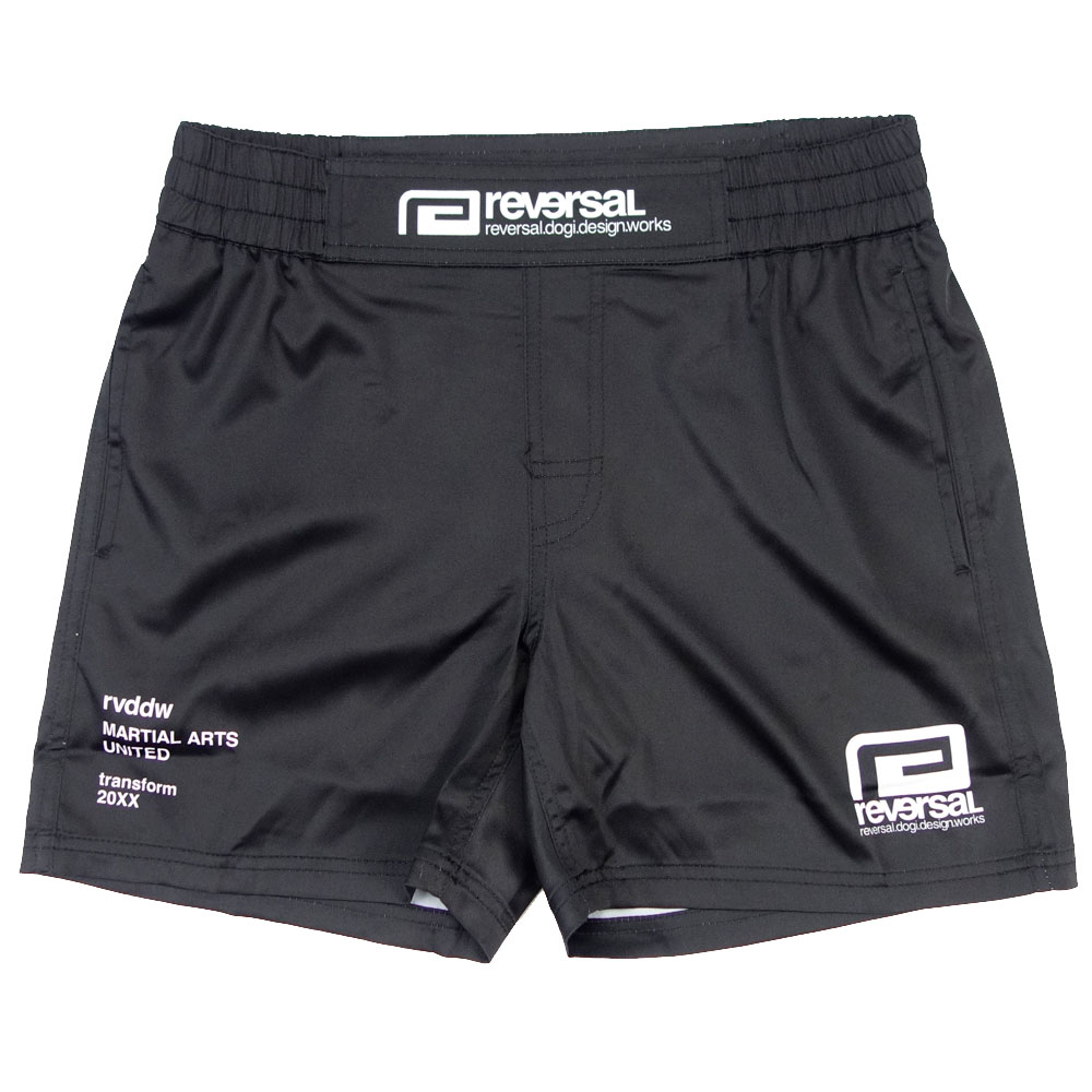 【reversal/リバーサル】サイドスリット アクティブショーツ/STRETCH SATIN SHORT LENGTH ACTIVE SHORTS w/POCKET rv21aw604｜ハーフパンツファイトパンツ スポーツ ジム フィットネス 格闘技