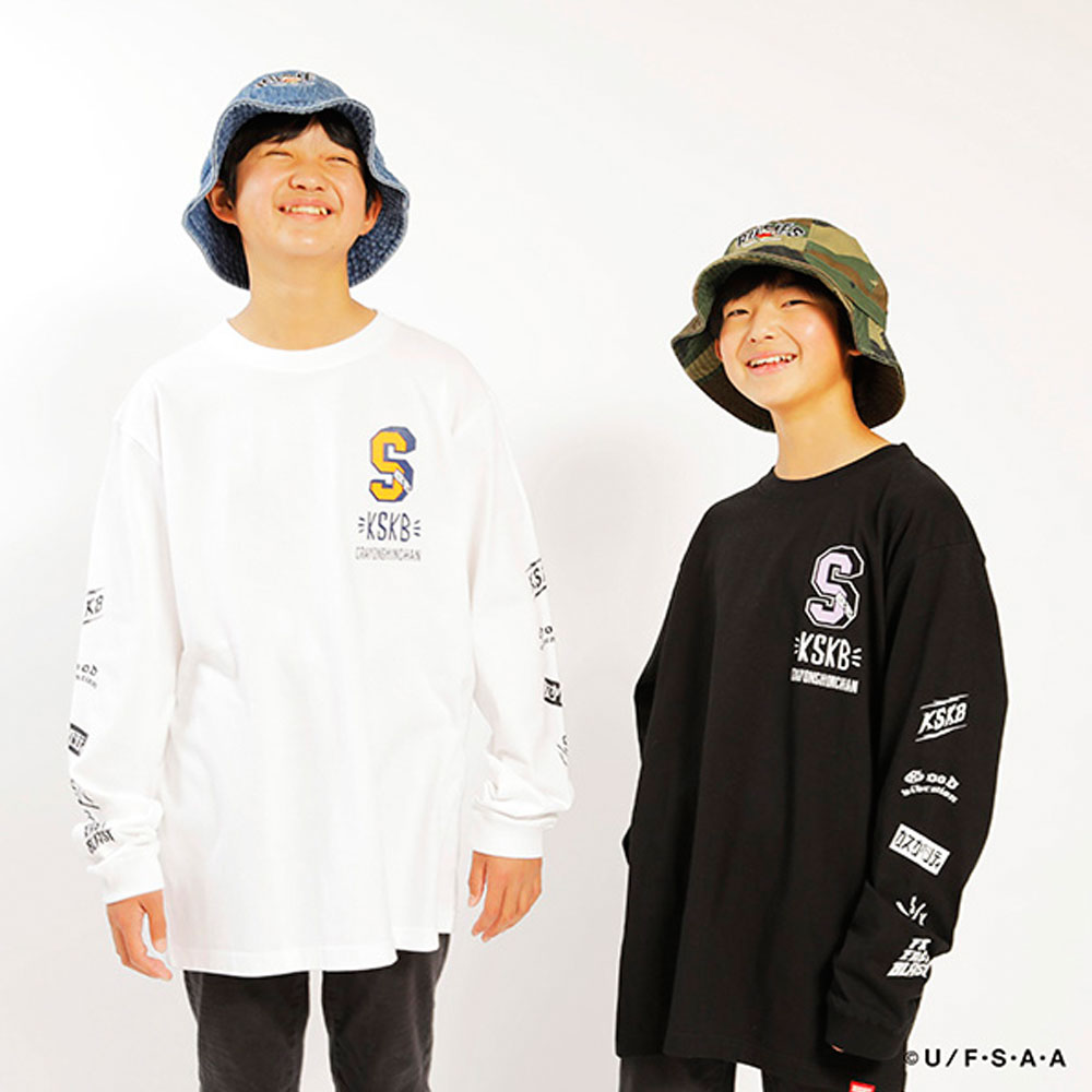 【RUDIE'S/ルーディーズ】クレヨンしんちゃん コラボ 長袖 Tシャツ ロンT rudies/RUDIE'SxCRAYON SHINCHAN KASUKABE VIBRATION LSTEE 86045 86046｜ストリート スケーター メンズ レディース キッズ