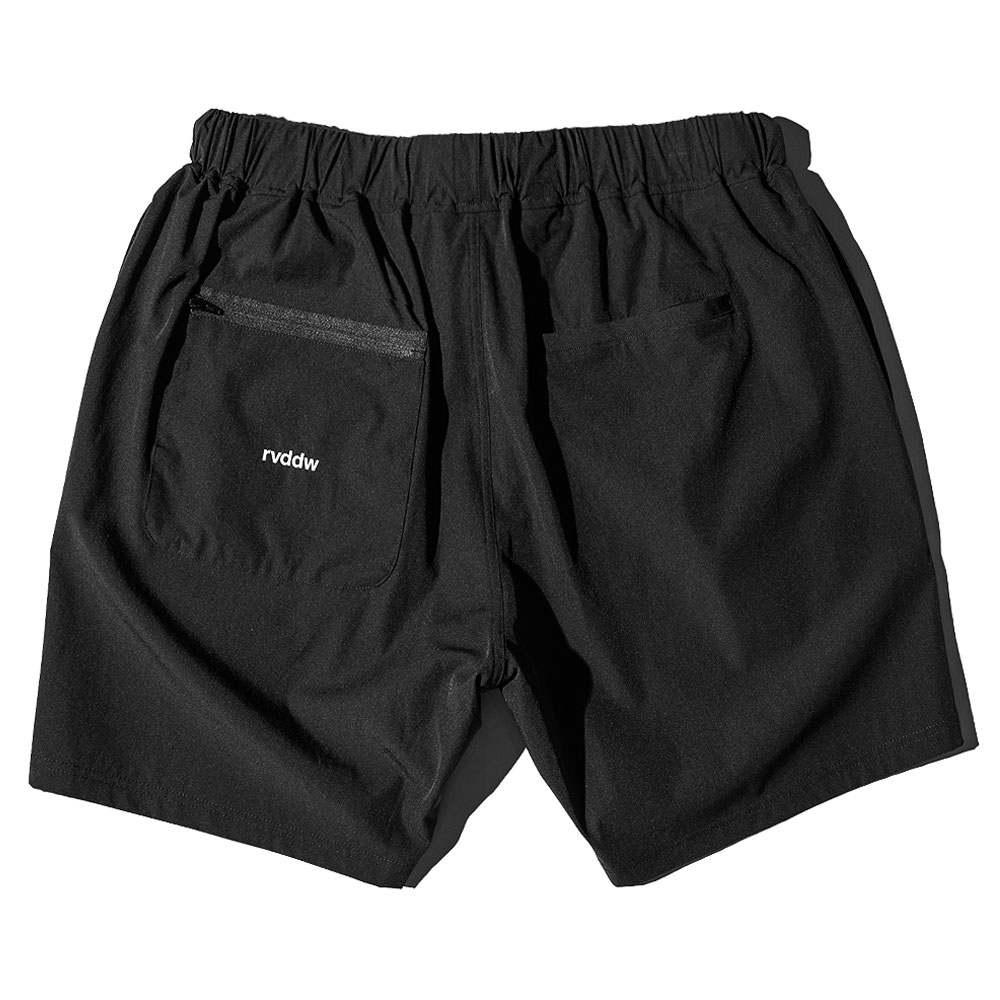 REVERSAL リバーサル グリッター柄 切替ストレッチ ロングパンツ 黒 Wide Trouser Black