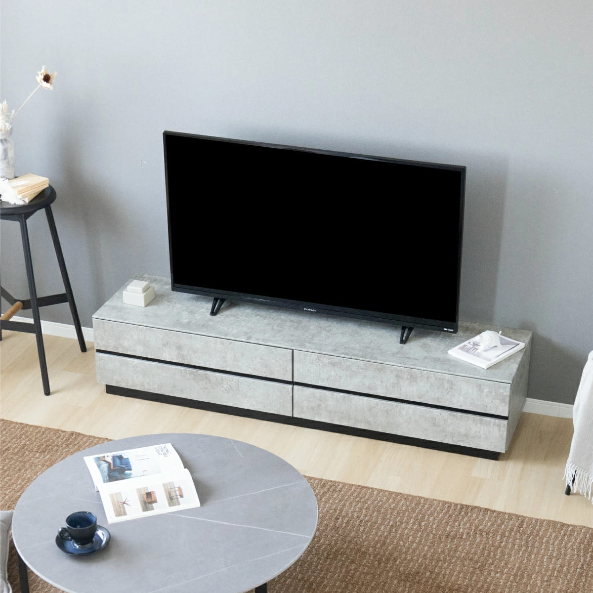 シギヤマ家具工業 テレビボード 160センチ 完成品 大理石風 シギヤマ家具工業 テレビボード 160センチ 完成品 大理石風