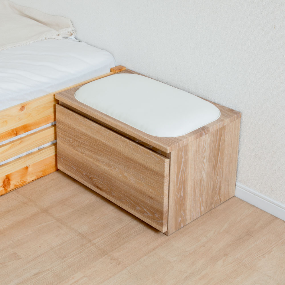 tac INTERIOR ベンチ 収納 木製 おしゃれ 玄関 ローチェスト スリム