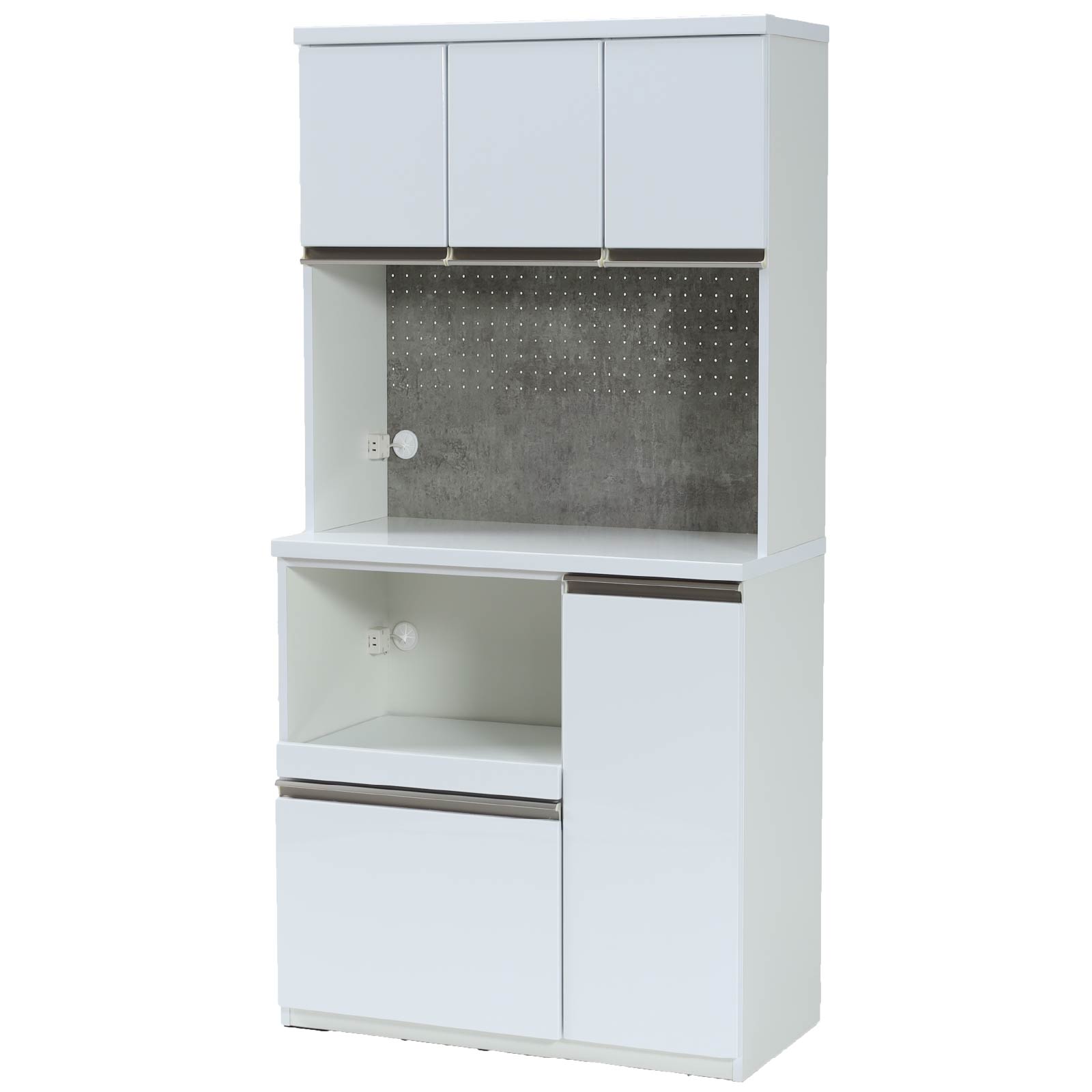 tac INTERIOR（タックインテリア） キッチンボード 幅90 食器棚 完成品