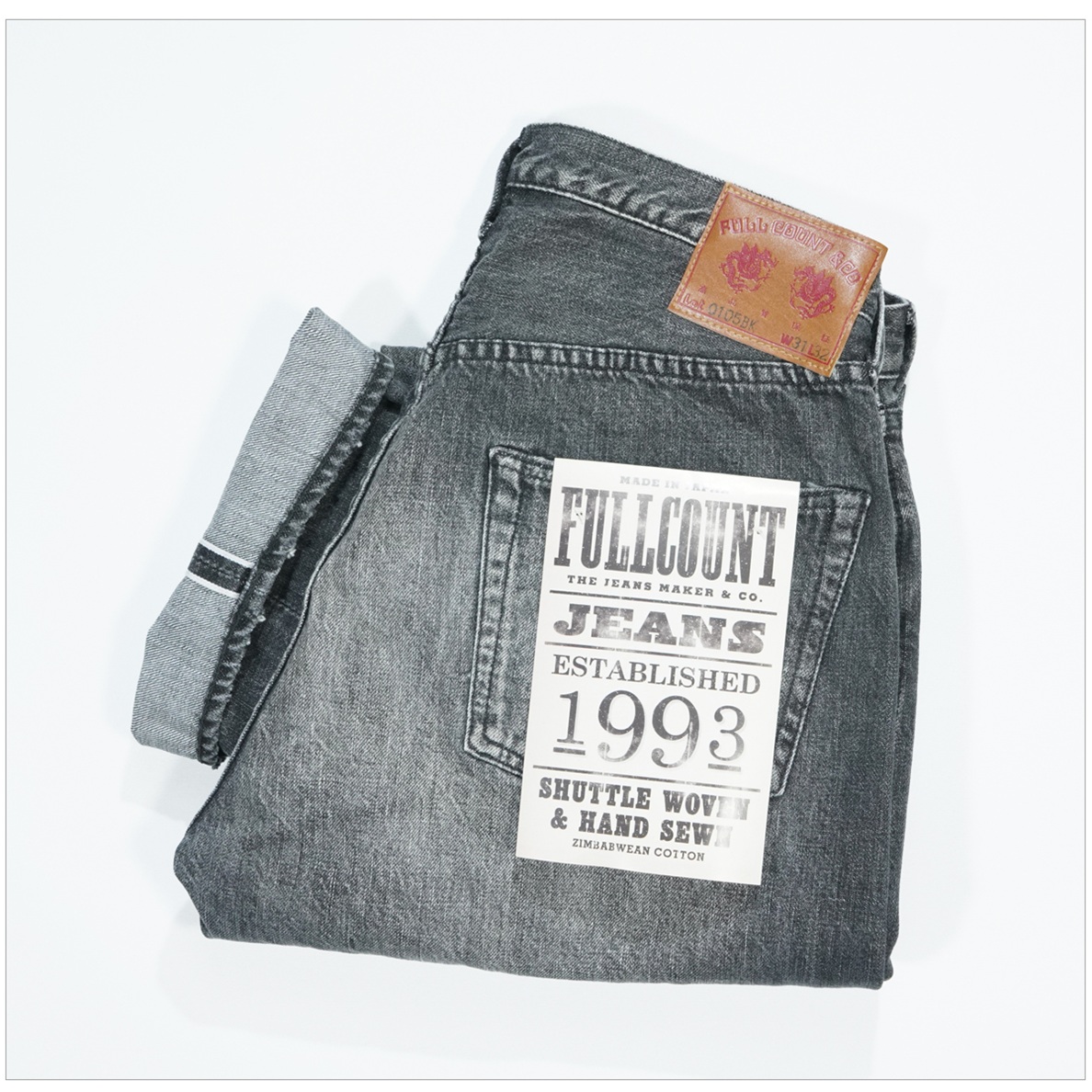 FULLCOUNT（フルカウント） FULLCOUNT 0105BKHW 13.7oz WIDE Black