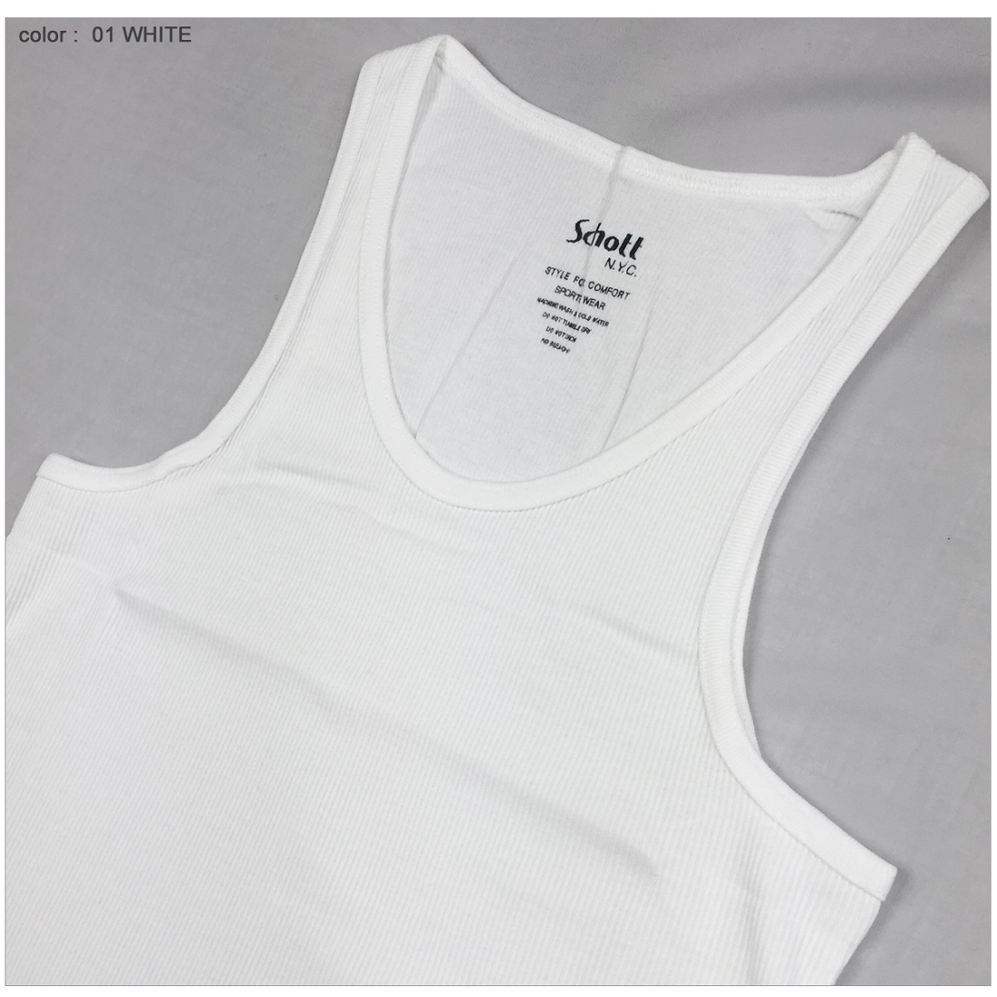 schott nyc タンクトップ　ゲームシャツ　美品 Schott N.Y.C (ショット) 1ピース パック タンクトップ パックT