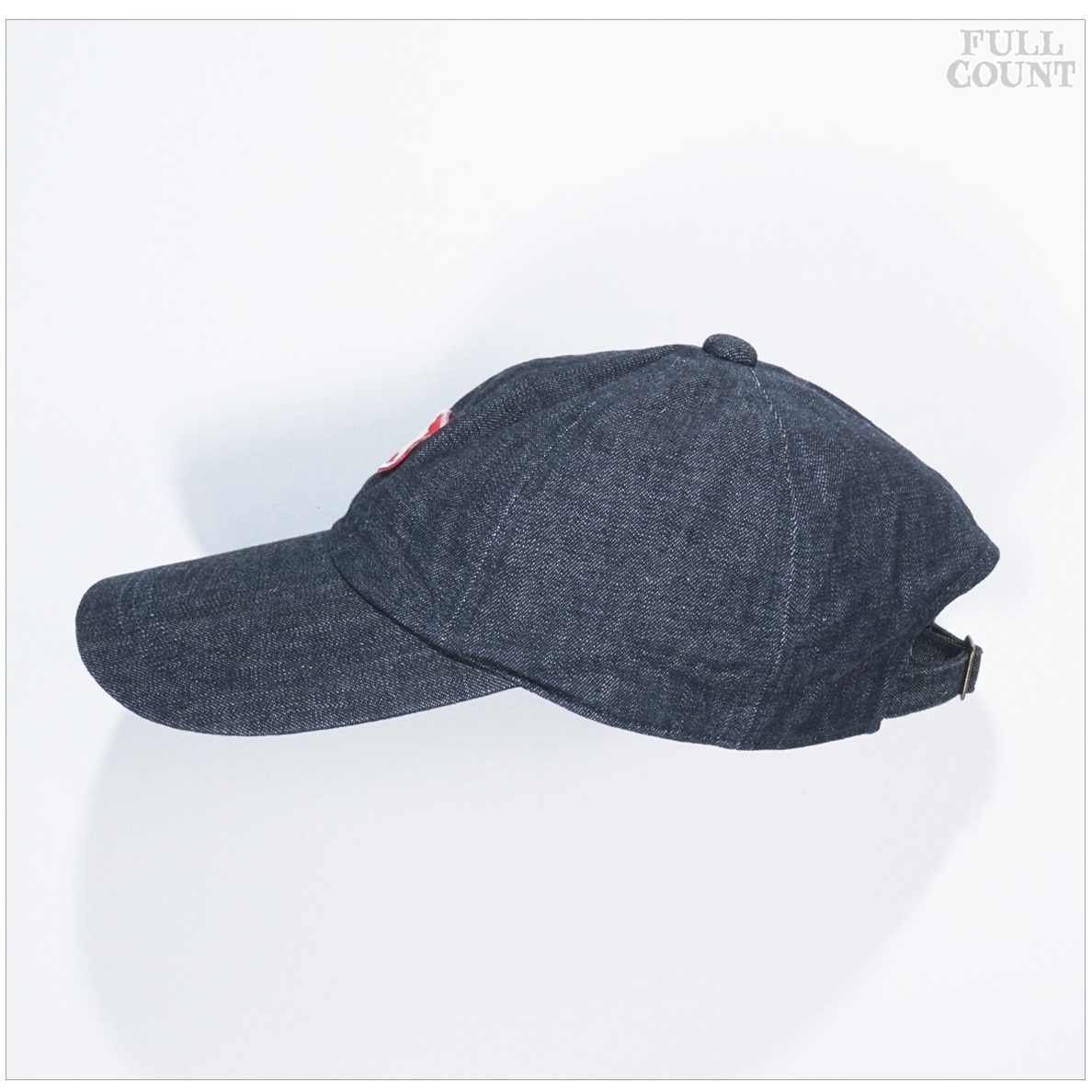 フルカウント FULLCOUNT デニムベースボールキャップFワッペン 6843 フルカウント FULL COUNT [6843] 6PANEL DENIM BASEBALL CAP 'F' Patch