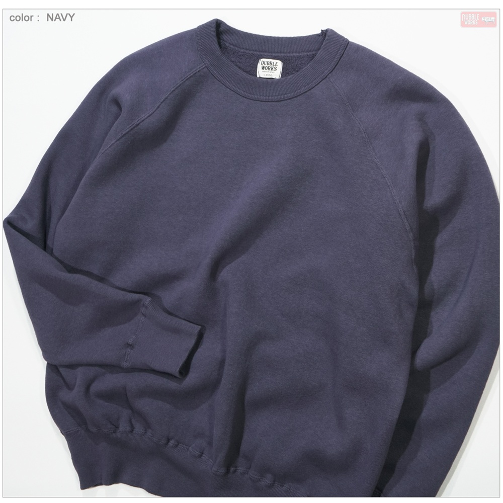 DUBBLEWORKS（ダブルワークス） 86019 吊り編み ラグランスウェット