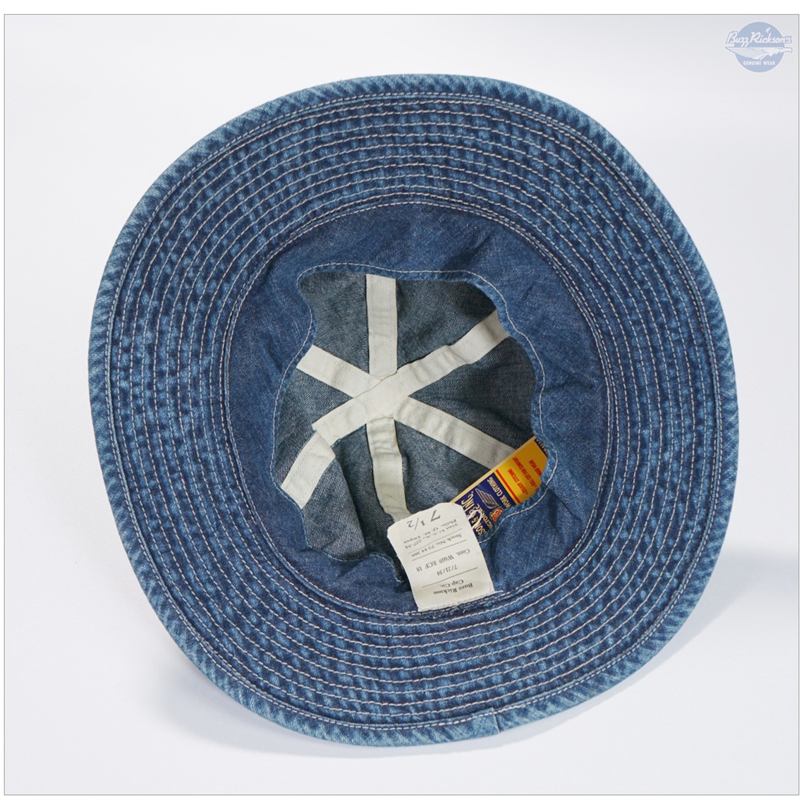 バズリクソンズ デニム バケットハット Lサイズ BUZZ RICKSON'S バズリクソンズ HAT, WORKING, DENIM VINTAGE