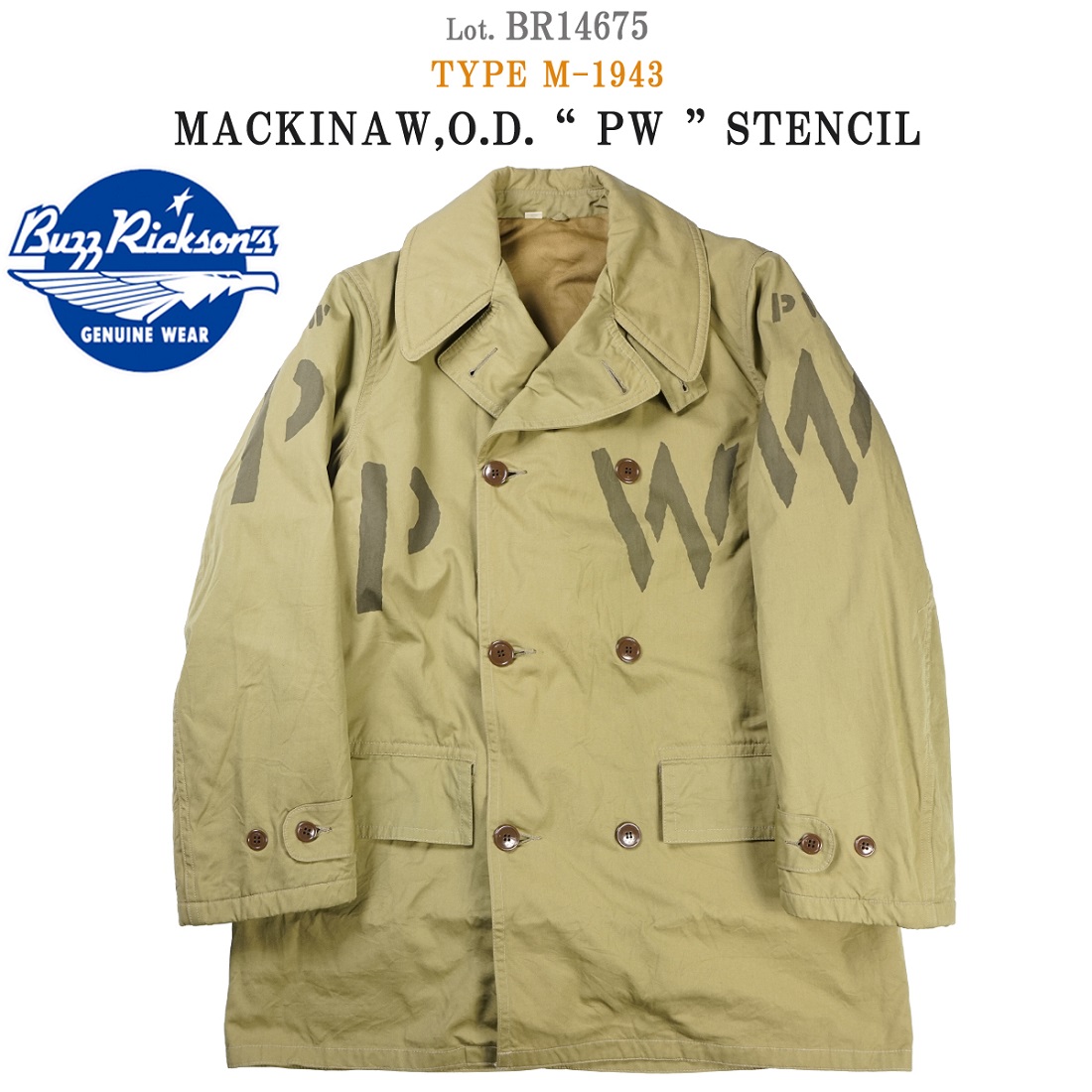 ⚠️最終価格⚠️バズリクソンズ army マッキーノコート　38 楽天市場】バスリクソンズ BUZZ RICKSON'S アーミー マッキーノ コート