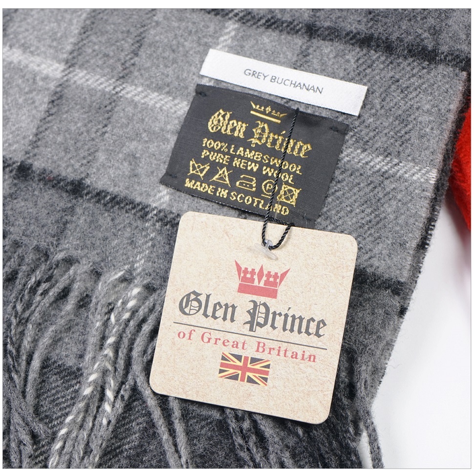未使用　Glen Prince　グレンプリンス　ラムウール 大判ストール グレー Glen Prince GLEN PRINCE グレンプリンス 大判ストール スカーフ
