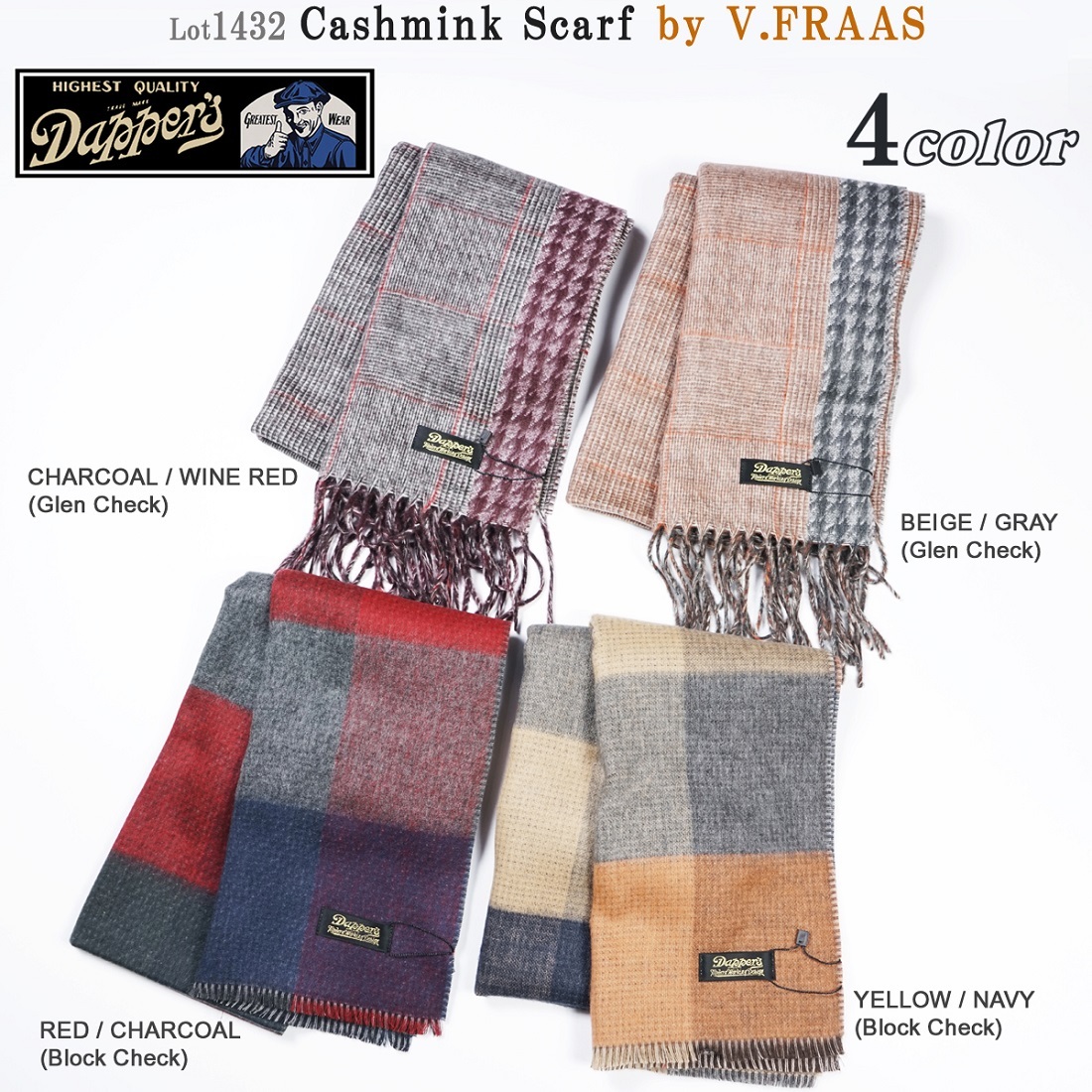 1432 ダッパーズ Dapper's スカーフ マフラー 1