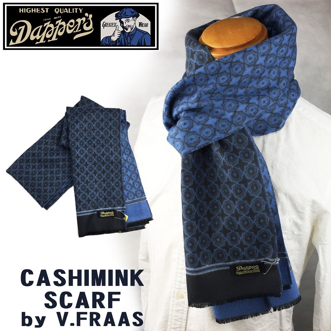 Dapper's ダッパーズ Lot. 1143 カシミンク マフラー Cashmink Scarf