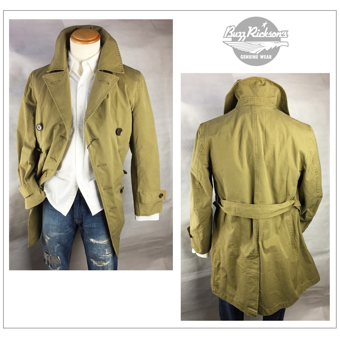 バズリクソンズ BUZZ RICKSON'S 2016年 FW 秋冬 新作 オフィサーズ トレンチ コート OFFICER'S TRENCH COAT  BR13581 送料無料