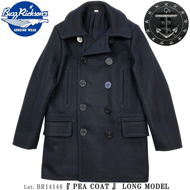 バズリクソンズ BR14146 ピーコート ロングモデル PEA COAT LONG MODEL