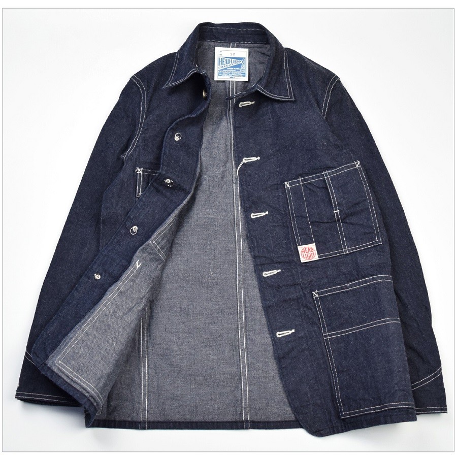 ヘッドライト HD12235A 11oz デニム ワークコート カバーオール HEADLIGHT WORK COAT 東洋エンタープライズ Lot.  HD12235A