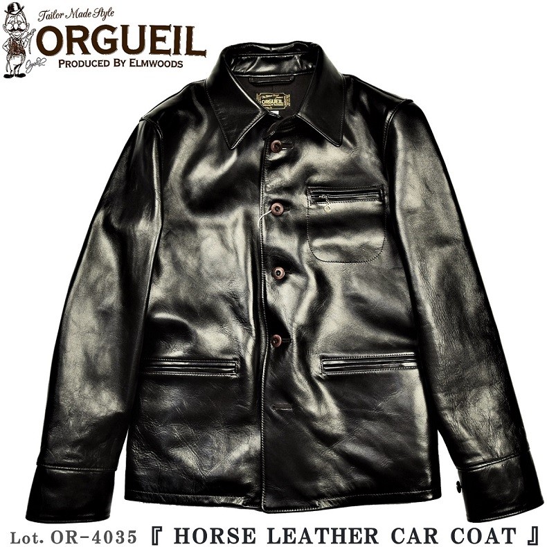 オルゲイユ ORGUEIL OR-4035 ホース レザー カー コート CAR COAT