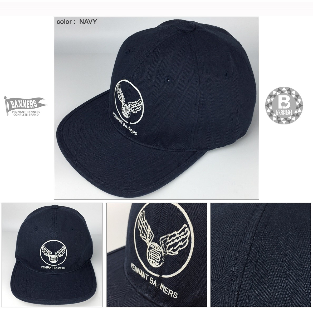 ペナントバナーズ PENNANT BANNERS ヘリンボーン プリント ベースボール キャップ HERRINGBONE PRINT BB CAP  帽子 PB-023