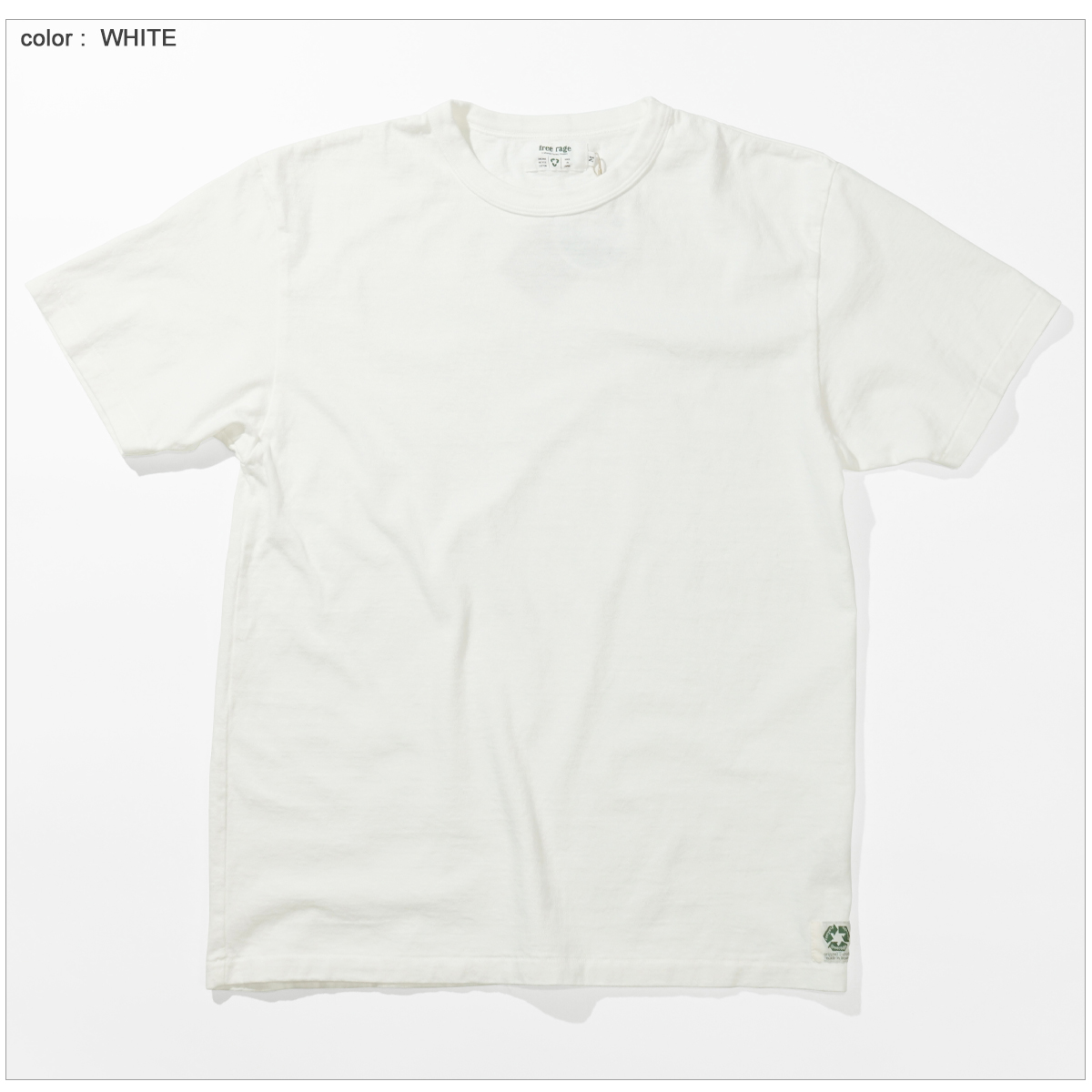 free rage フリーレイジ "Standard リサイクルコットン Tシャツ" (NEW ver,) FRCC001｜flamingosapporo｜02