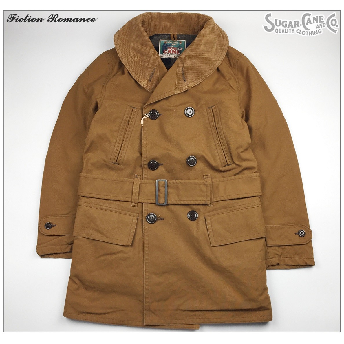 シュガーケーン フィクションロマンス SC13999 13oz ブラウンキャンバス マッキノー コート SUGAR CANE MACKNAW COAT  SC13999 東洋