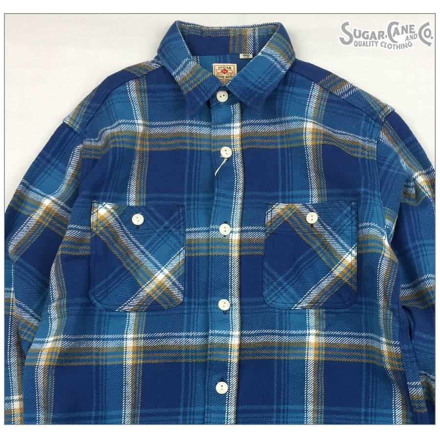 SUGAR CANE セール SALE シュガーケーン ネルシャツ 長袖 ツイル