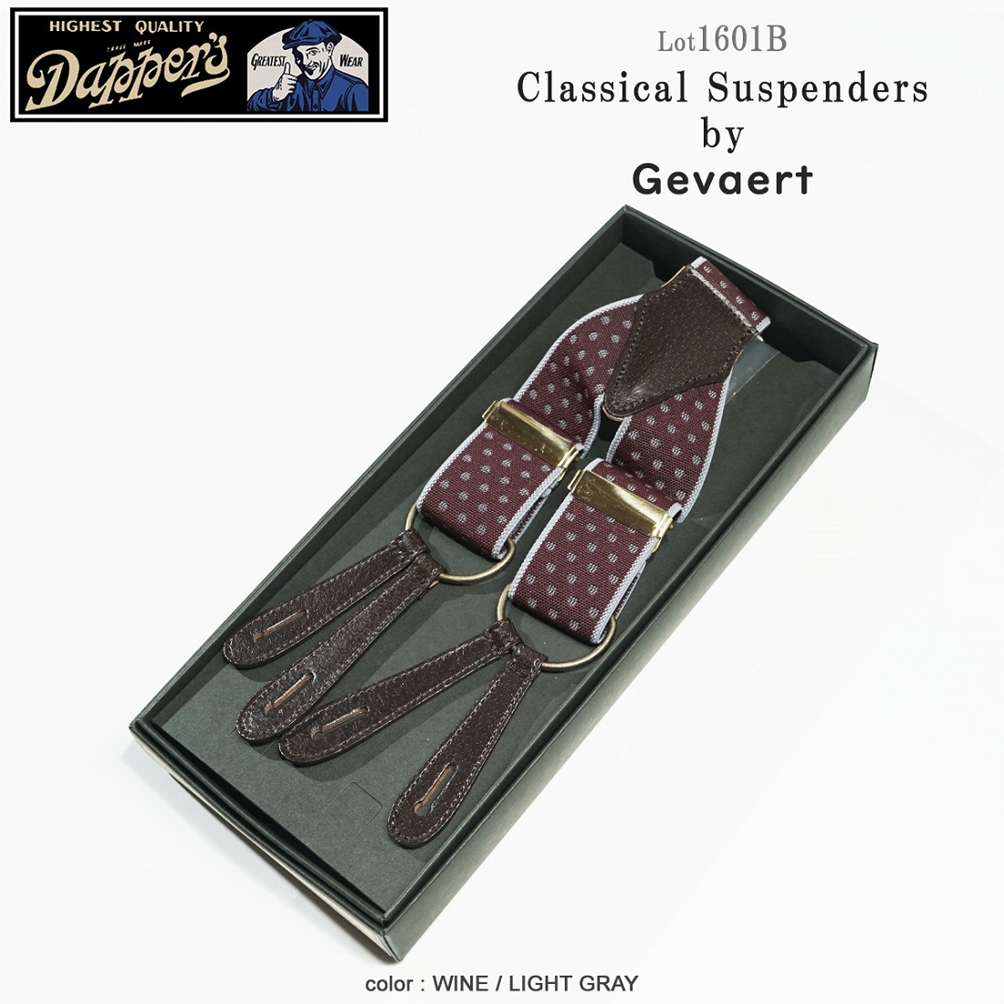 Lot1601B ダッパーズ Dapper's “30's Y型 サスペンダー by