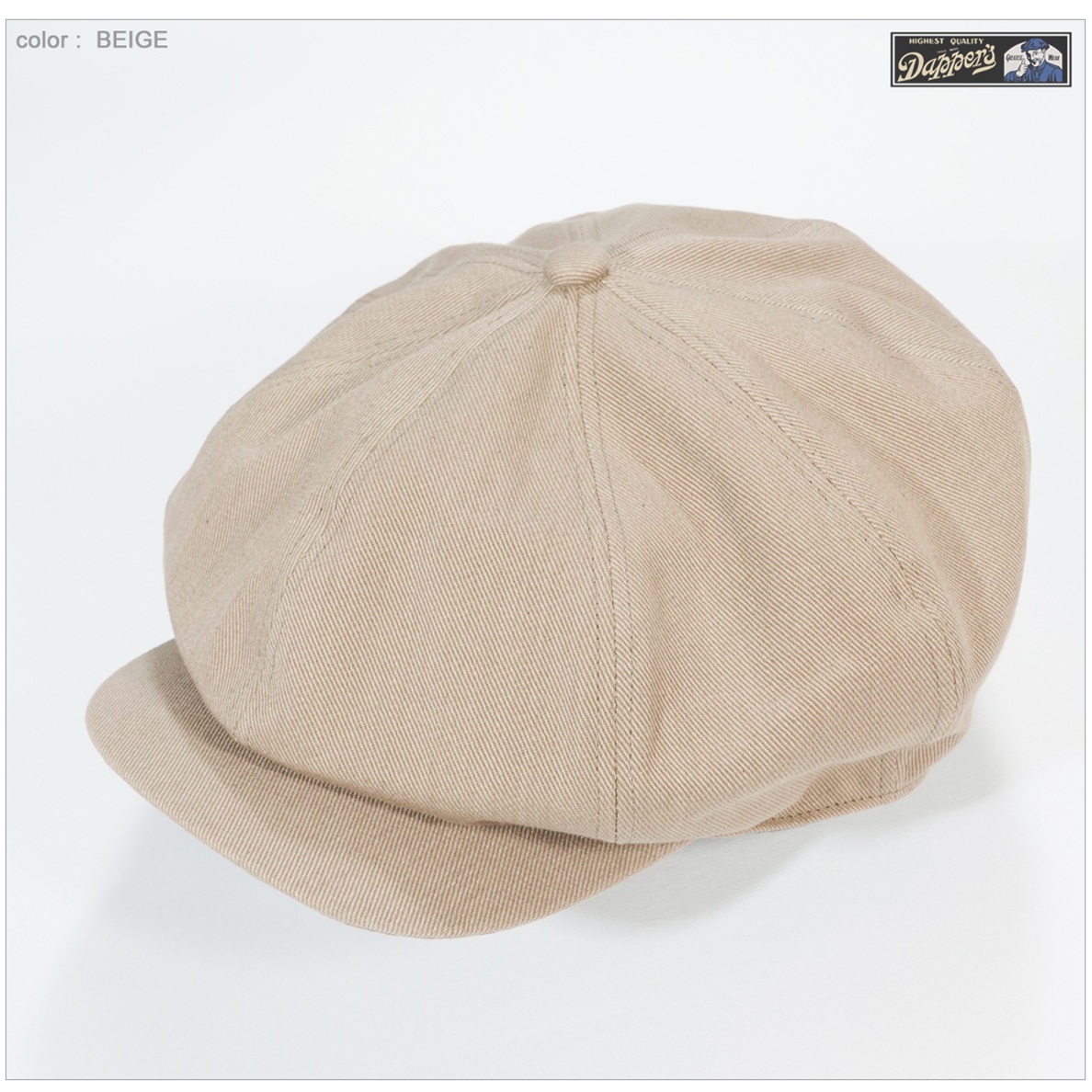 Dapper's ダッパーズ　キャスケット Newsboy cap Lサイズ ダッパーズ Dapper's 1836 クラシカル キャスケット TypeA Lot1836