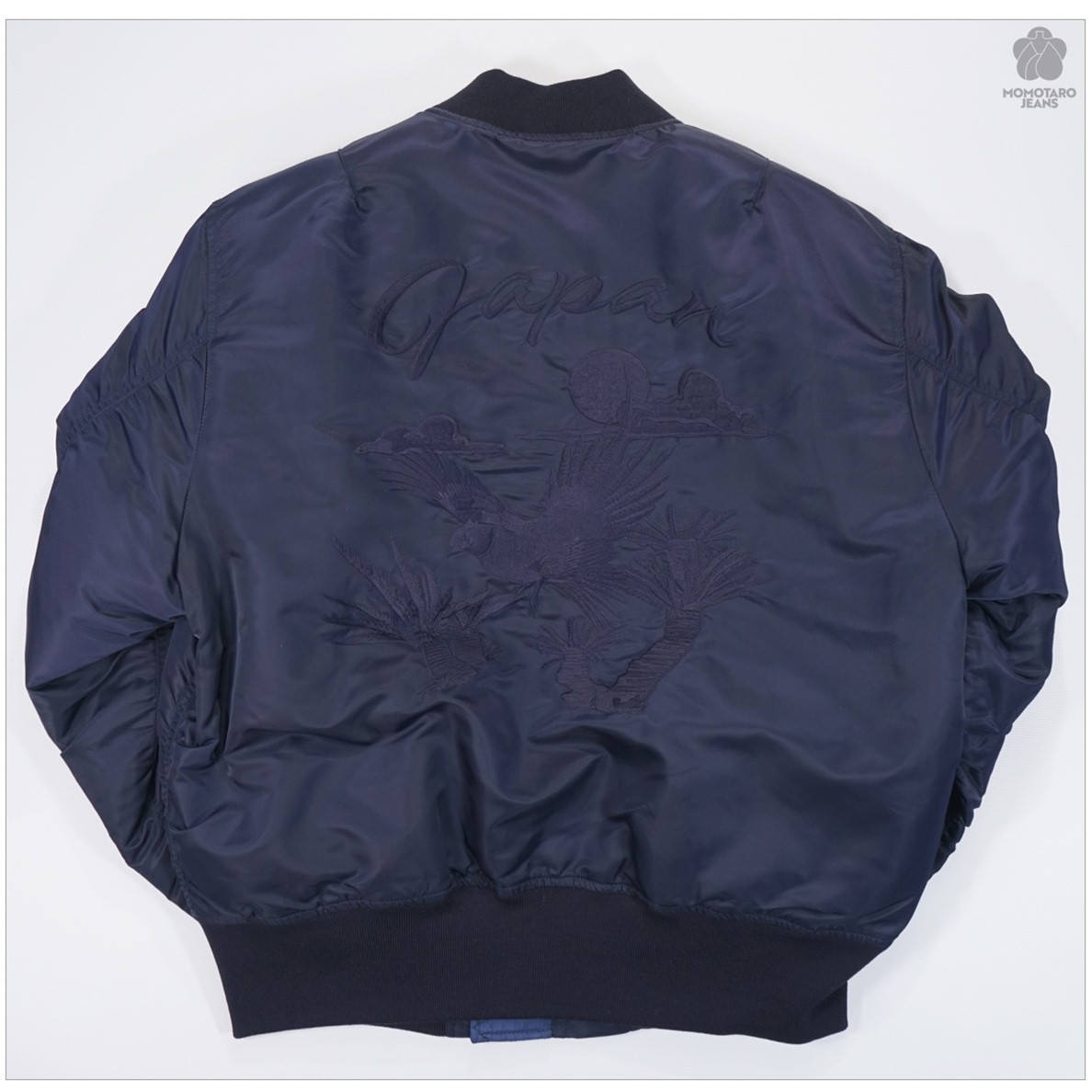 美品 桃太郎ジーンズ MOMOTARO JEANS MA-1 デニムジャケット 桃太郎ジーンズ（MOMOTARO JEANS） MOMOTARO JEANS MMOT6311 スカ刺繍