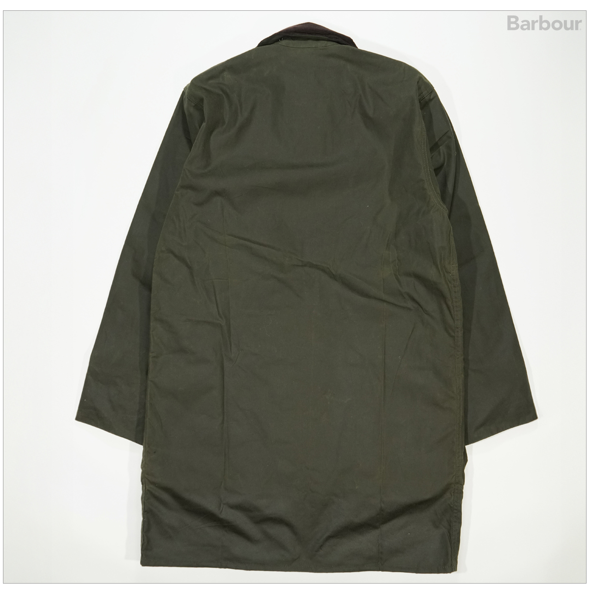 【美品】Barbourオリーブ　ボーダー 40 Barbour Coat M/L 40 Olive Green Border Waxed Cotton – eHABERDASHER