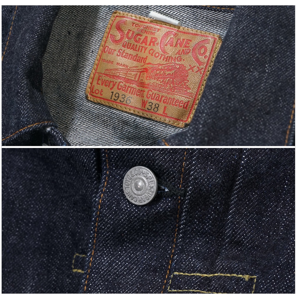 SUGAR CANE 1936モデル　サイズ40 SUGAR CANE シュガーケーン 13oz. DENIM BLOUSE 1936 MODEL 1stタイプ