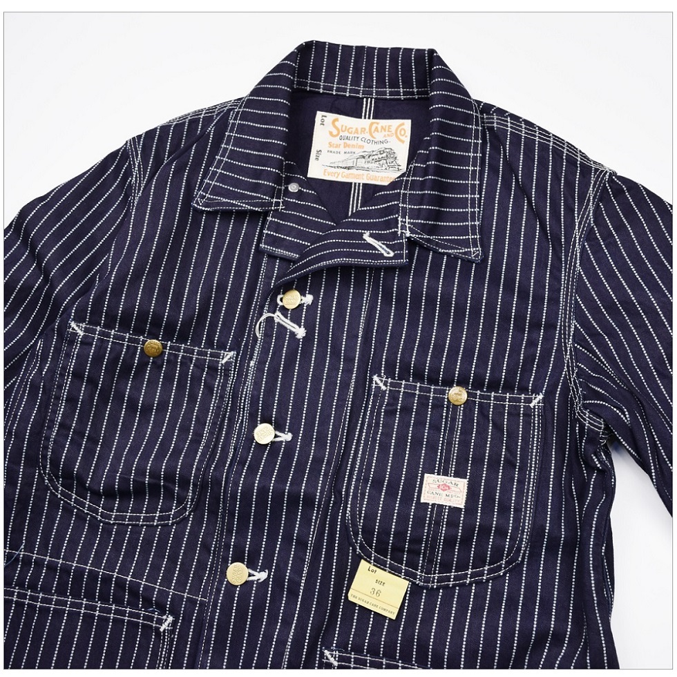 SUGAR CANE SC14372 シュガーケーン 9ozウォバッシュストライプ