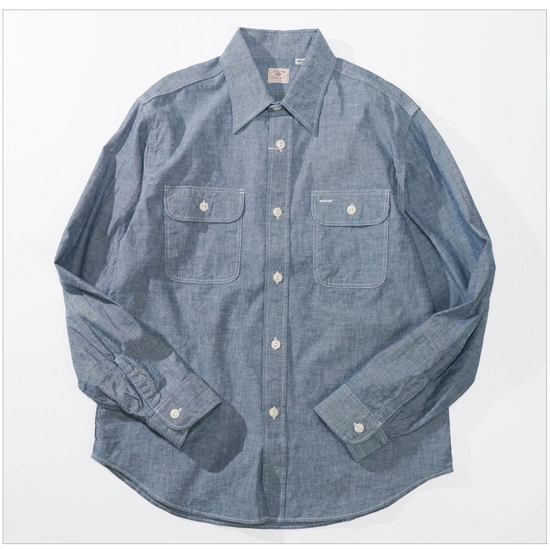 Sugar Cane　ブルーシャンブレー長袖ワークシャツ【SC27850】 SUGAR CANE シュガーケーン SC27850 ブルーシャンブレー 長袖 ワーク