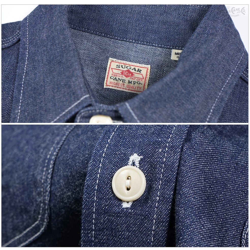 SUGAR CANE シュガーケーン SC27852 9oz ブルーデニム ワークシャツ
