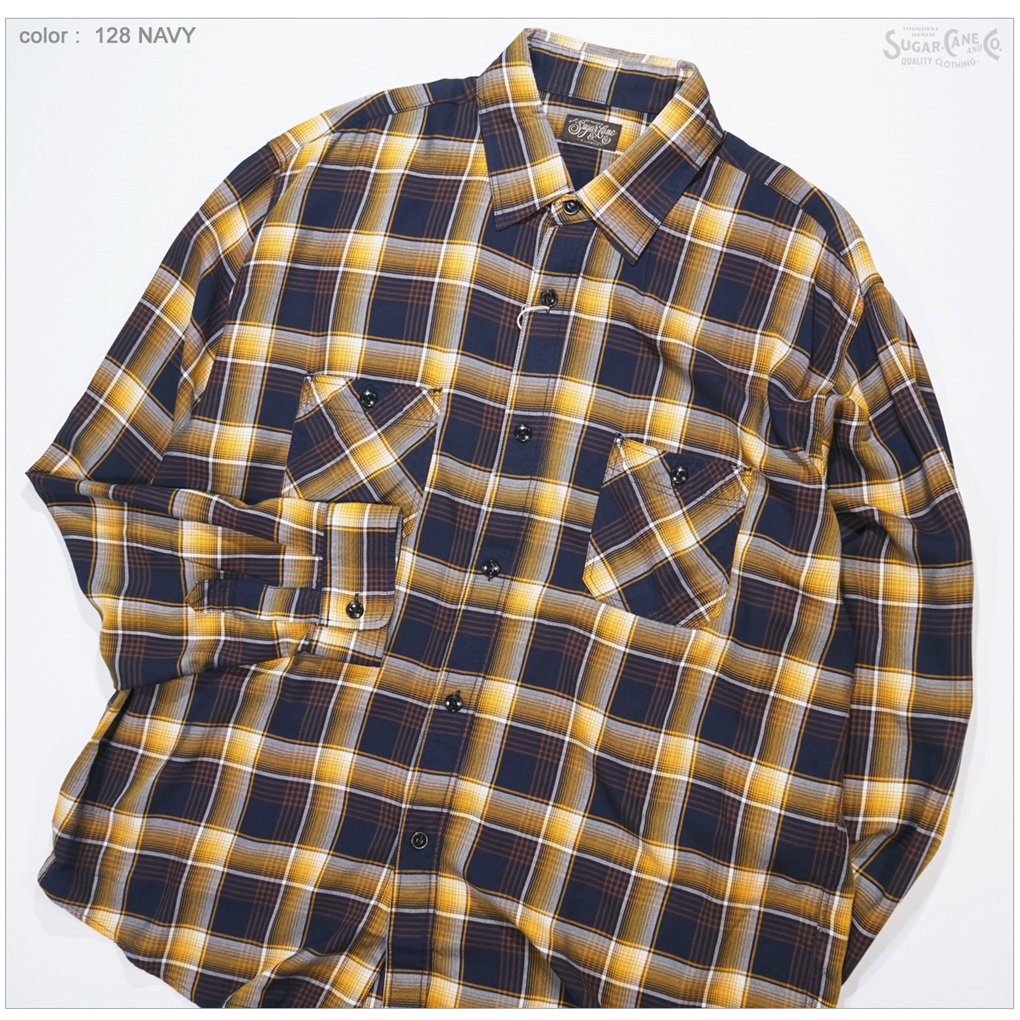 Sugar Cane チェックシャツ SUGAR CANE シュガーケーン SC29107 Add Human Labor レーヨンツイル