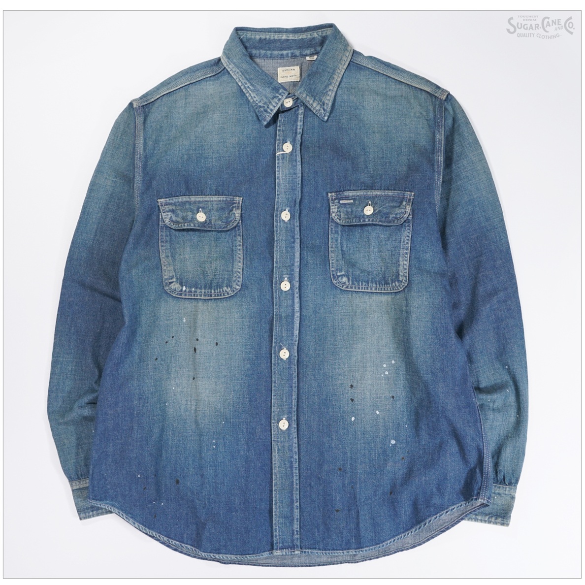 SUGAR CANE シュガーケーン SC29474 9oz ブルーデニム ワークシャツ