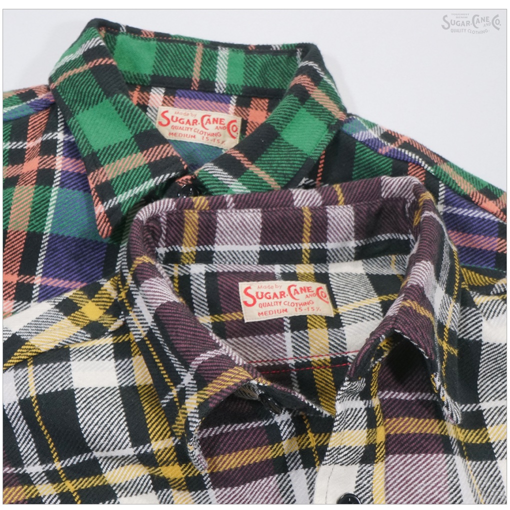 SUGAR CANE シュガーケーン SC29566 ツイルチェック ワークシャツ