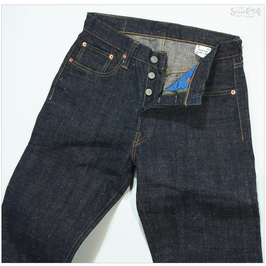 SUGAR CANE シュガーケーン SC40301 砂糖黍製 14oz. 琉球藍混左綾