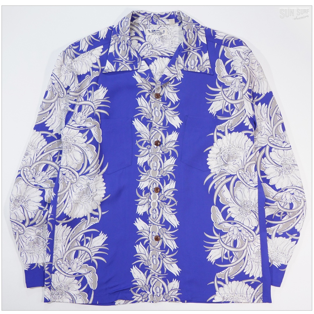 SUN SURF サンサーフ SS29602 長袖アロハシャツ NIGHT BLOOMING CEREUS