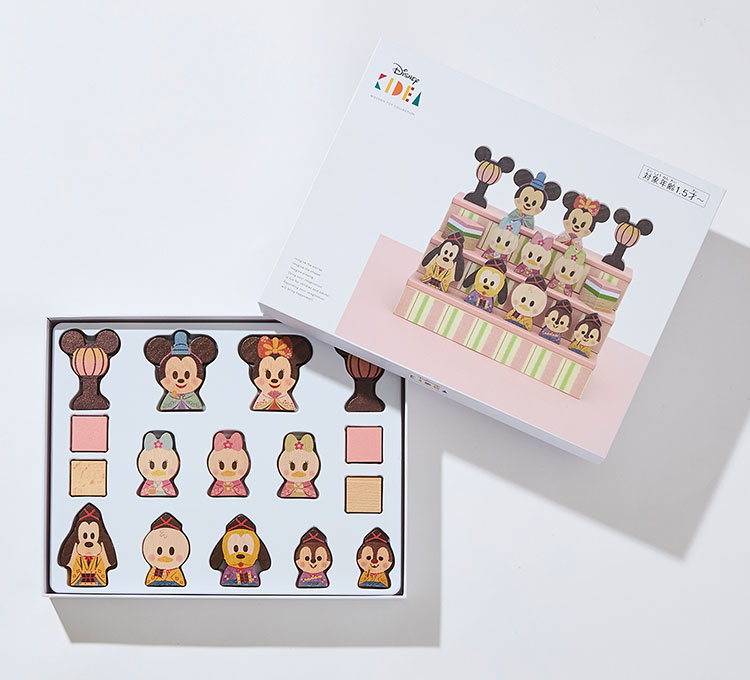 Disney｜KIDEA キャラクターハンカチ付 KIDEA＆BLOCK おひなさま