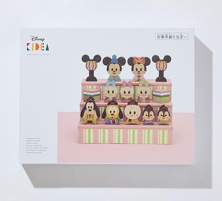 Disney｜KIDEA キャラクターハンカチ付 KIDEA＆BLOCK おひなさま
