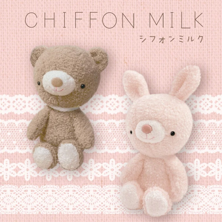 モン・スイユ シフォンミルク くま うさぎ Original Soft Toy