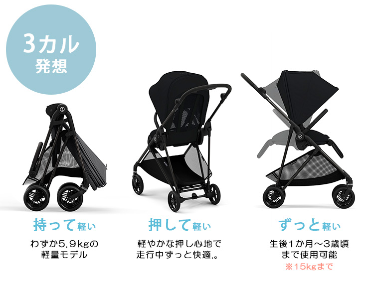 サイベックス メリオ カーボン 2023 最新 MELIO CARBON ベビーカー cybex 軽量 両対面式 : b10011032 :  flanerBaby - 通販 - Yahoo!ショッピング