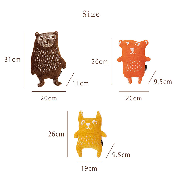 KLIPPAN（クリッパン） 正規販売店 カドリーベアズ ブラウン／オレンジ