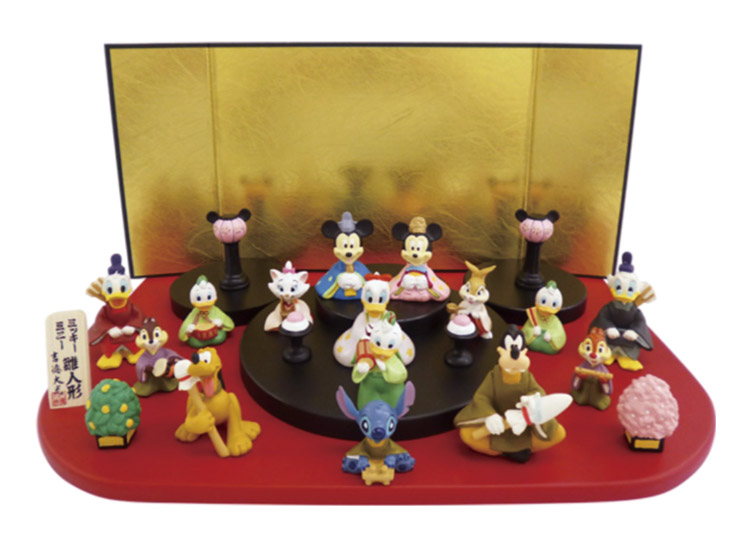 吉徳大光 キャラクターハンカチ付 ディズニーキャラクター段飾り 吉徳