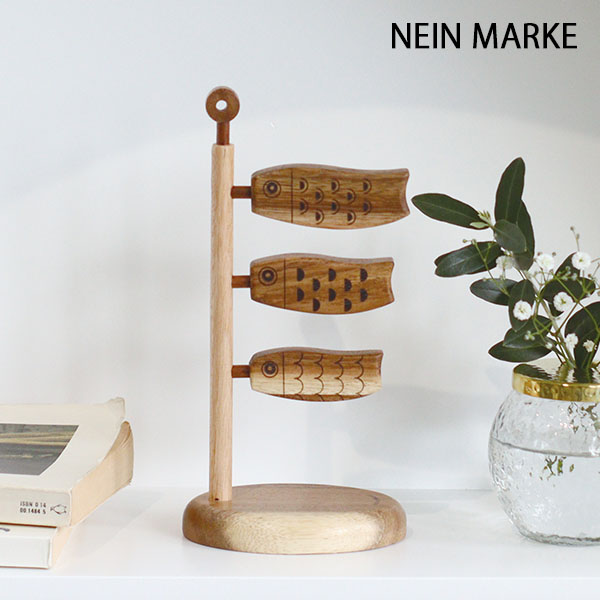 【日本製】木製 きのいい鯉のぼり3匹　新品 木製鯉のぼり 絆（大/桐箱入り） こいのぼり 鯉のぼり 木製 卓上